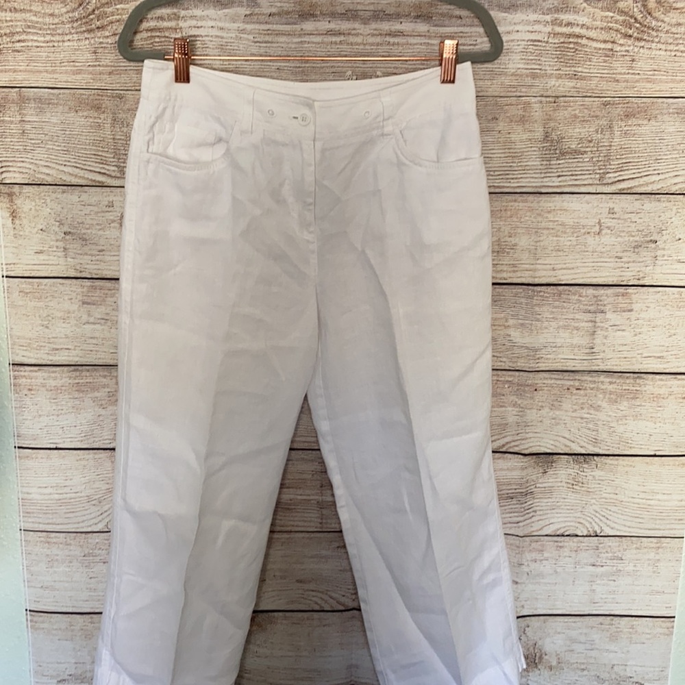 💜💜 White Linen Jones New York Capris Ladies Size 6